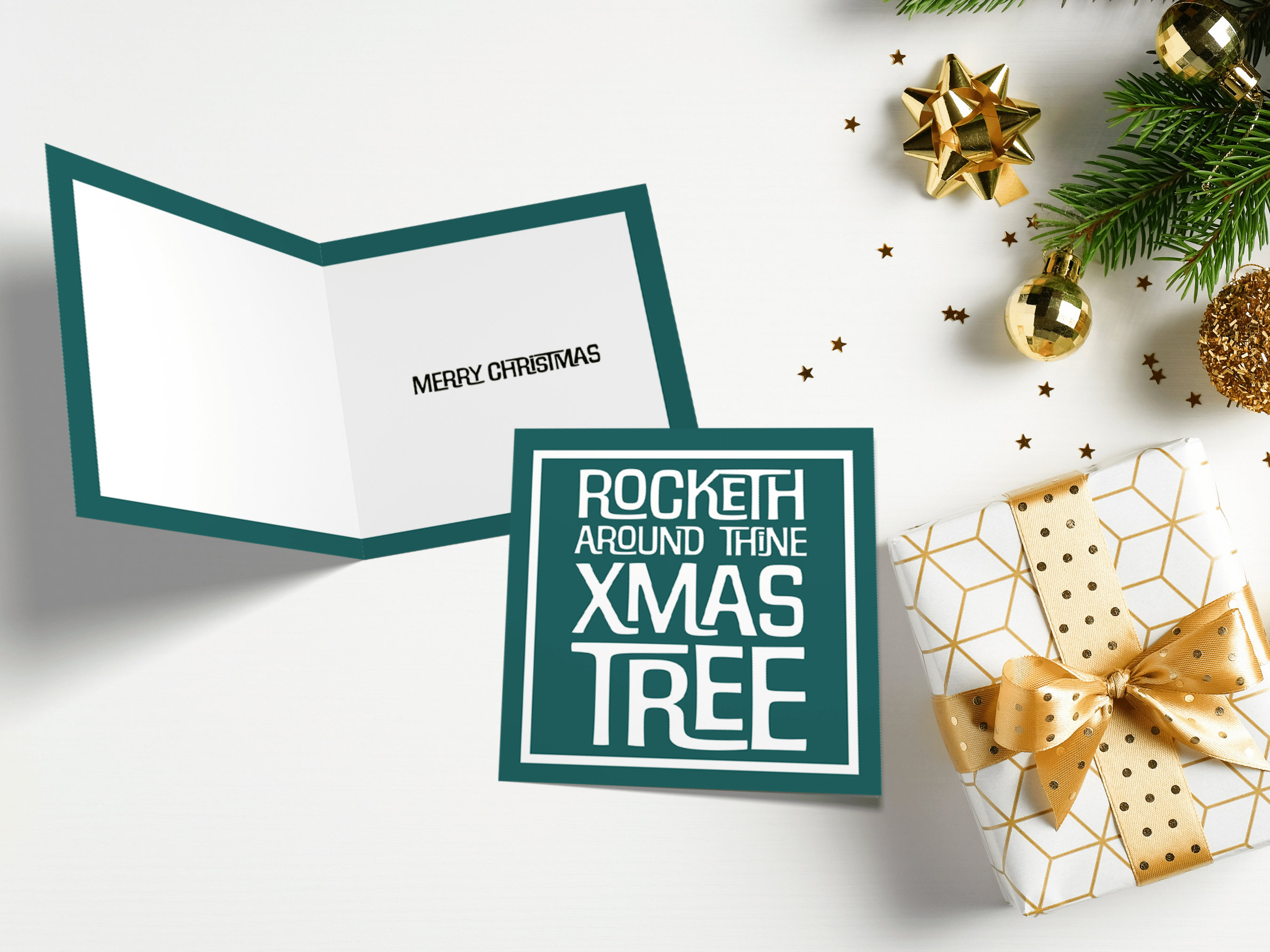 Christmas Card Quotes Funny "Decketh Thine Halls" Medieval Old English Speak Red or Green Greetings Card Friends Messages New for Xmas 2025 - View 5