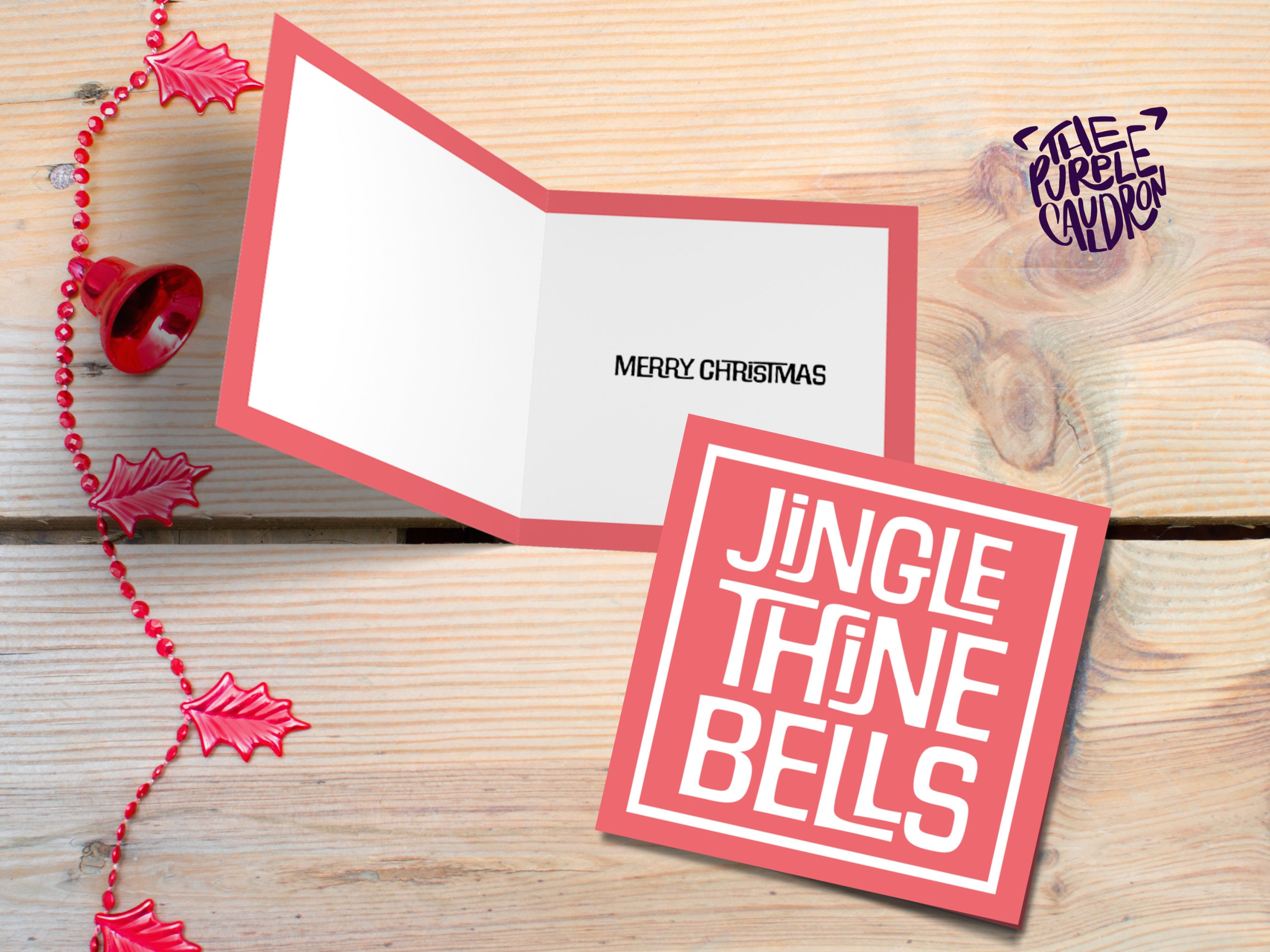 Cheeky Christmas Card Messages "Jingle Thine Bells" Medieval Old English Speak Red or Green Greetings Card Friends Tongue in Cheek Xmas 2025 - View 8