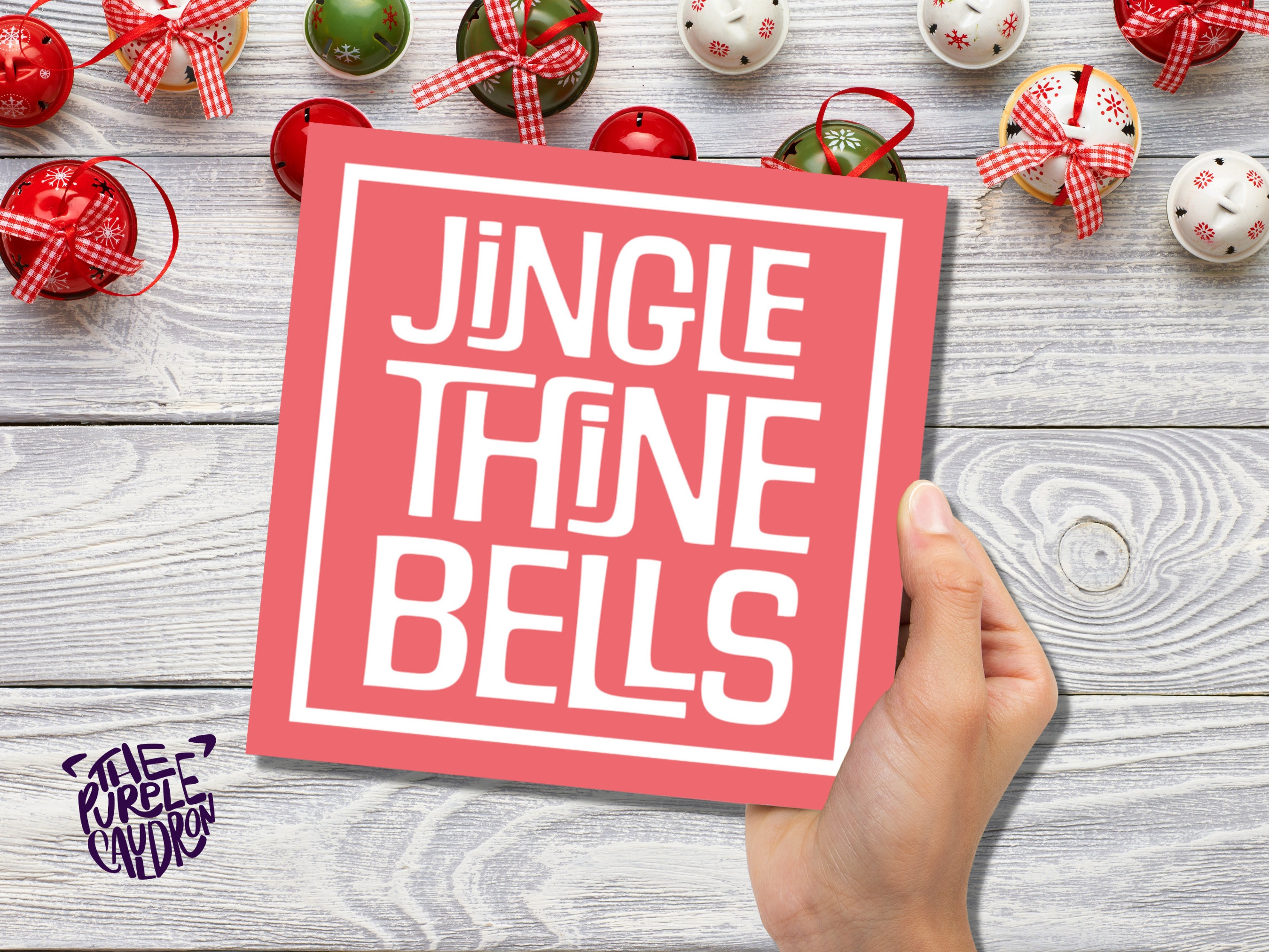 Cheeky Christmas Card Messages "Jingle Thine Bells" Medieval Old English Speak Red or Green Greetings Card Friends Tongue in Cheek Xmas 2025 - View 5