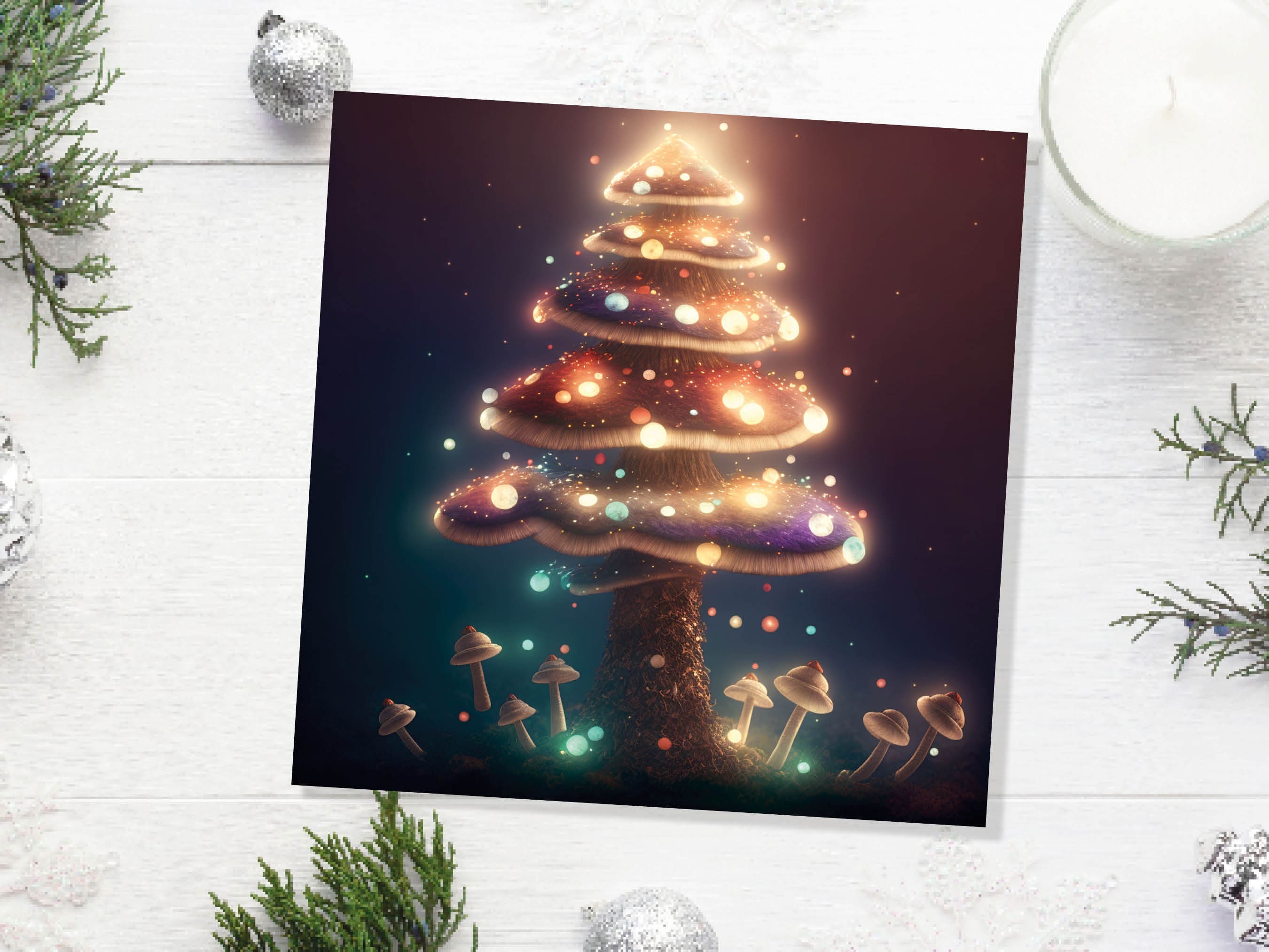 Colourful Fairy Mushroom Card House Warm Lights Magical Fairycore Fairytale Glowing Unique Whimsical For Family Friends Xmas 2025 Thank You - View 5