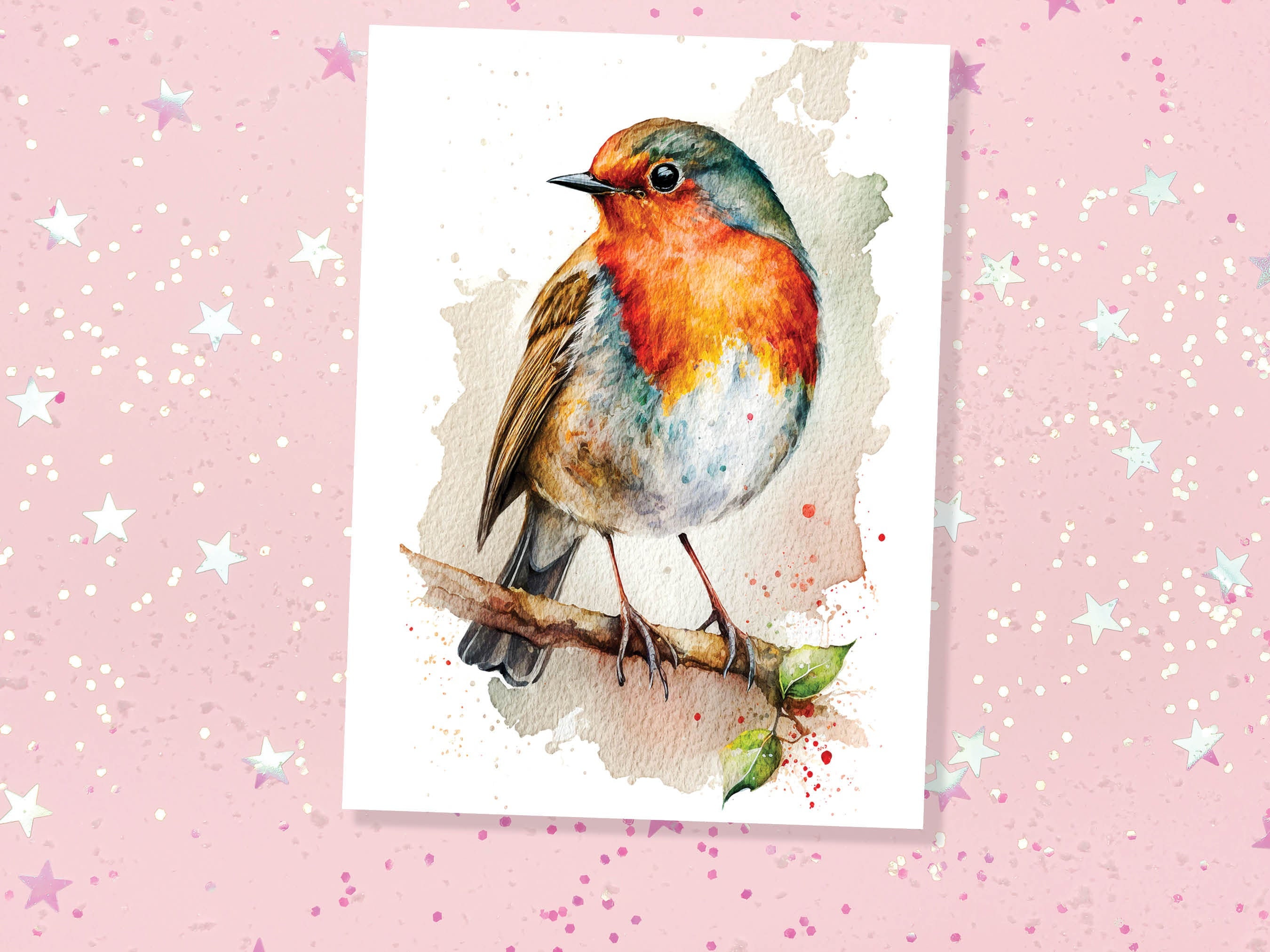 Robin Card Thinking of You British Wildlife Notelets Thanks Bird Sympathy Sorry for Your Loss Condolence Red Breast Loved Ones Are Near - View 5