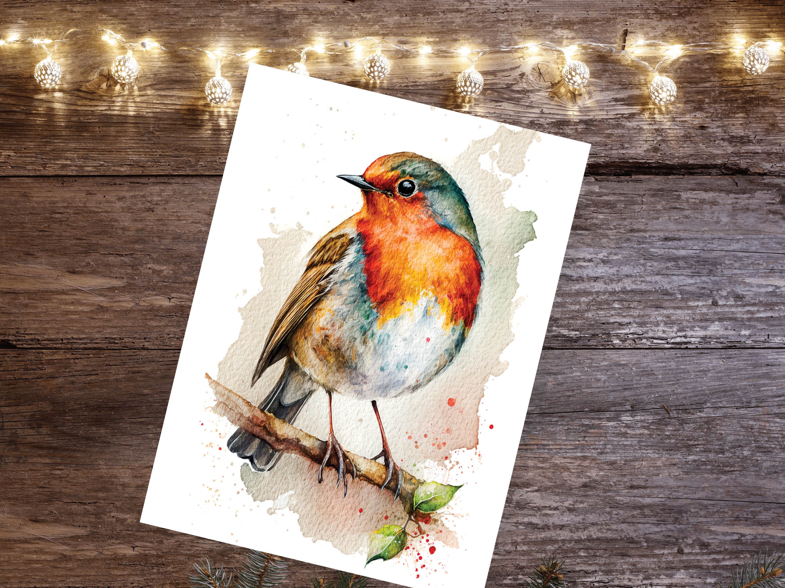 Robin Card Thinking of You British Wildlife Notelets Thanks Bird Sympathy Sorry for Your Loss Condolence Red Breast Loved Ones Are Near - View 8