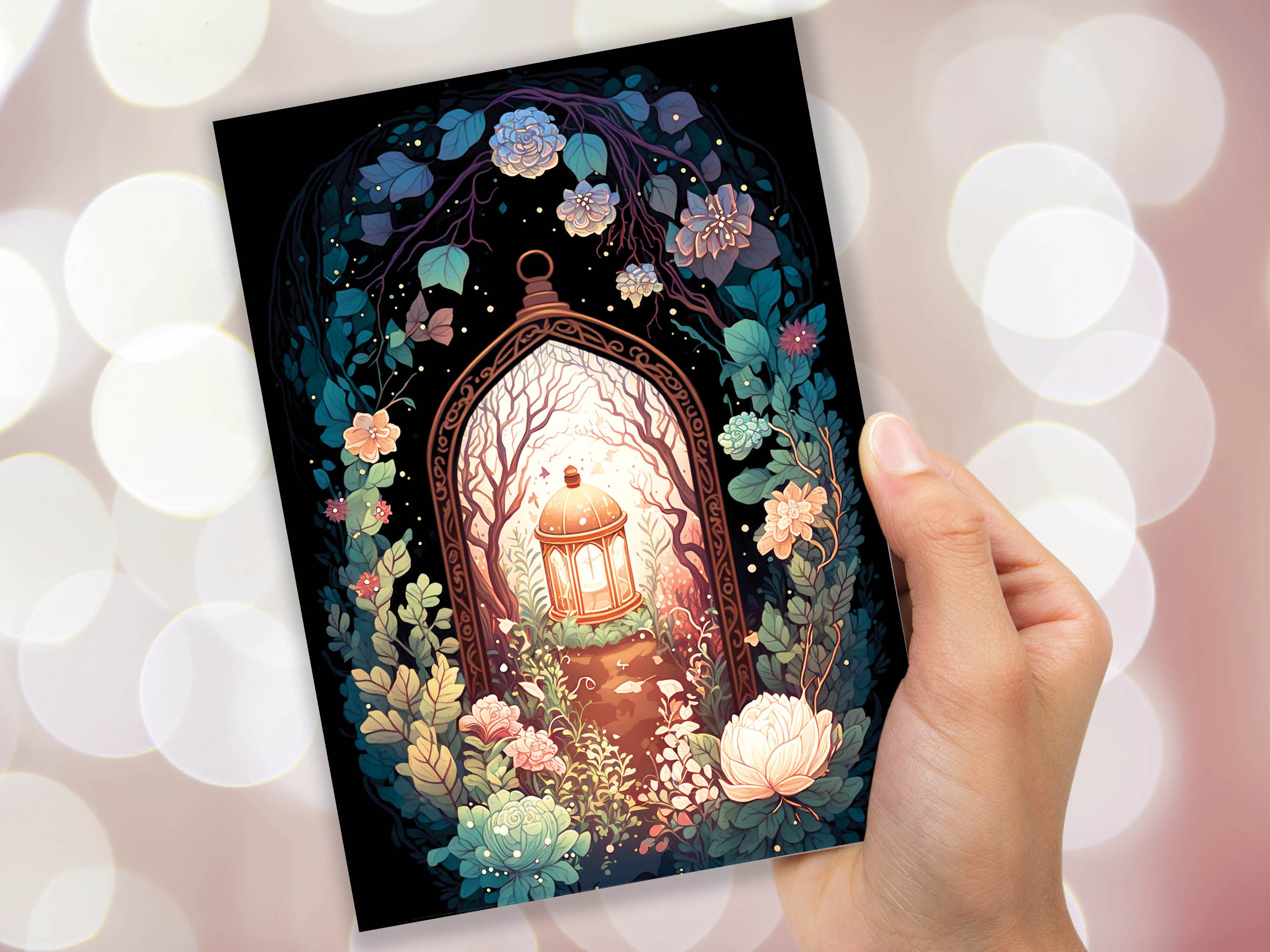 Gardening Birthday Wishes Card Floral Allotment Enchanting Garden Themed Greeting Cards to Say Thank You For A Plant Fairytale Fantasy Notes - View 9