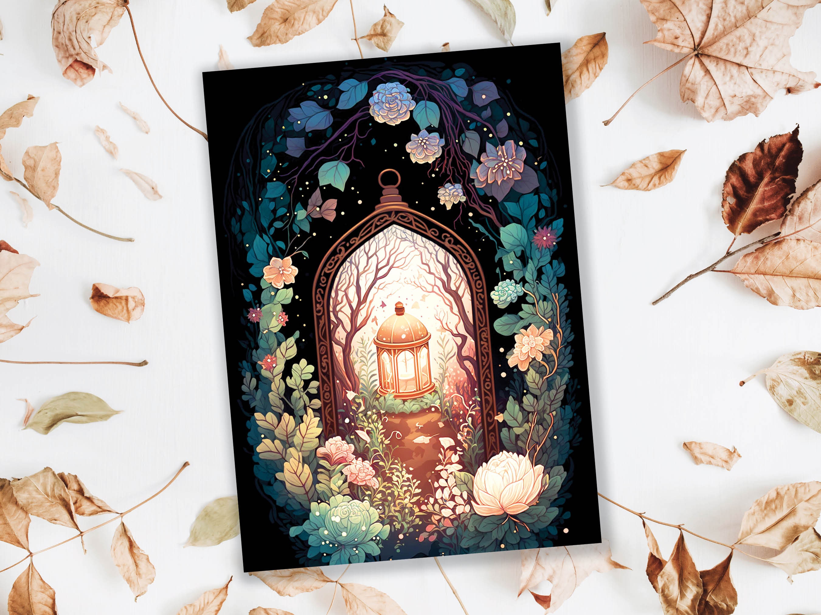 Gardening Birthday Wishes Card Floral Allotment Enchanting Garden Themed Greeting Cards to Say Thank You For A Plant Fairytale Fantasy Notes - View 8