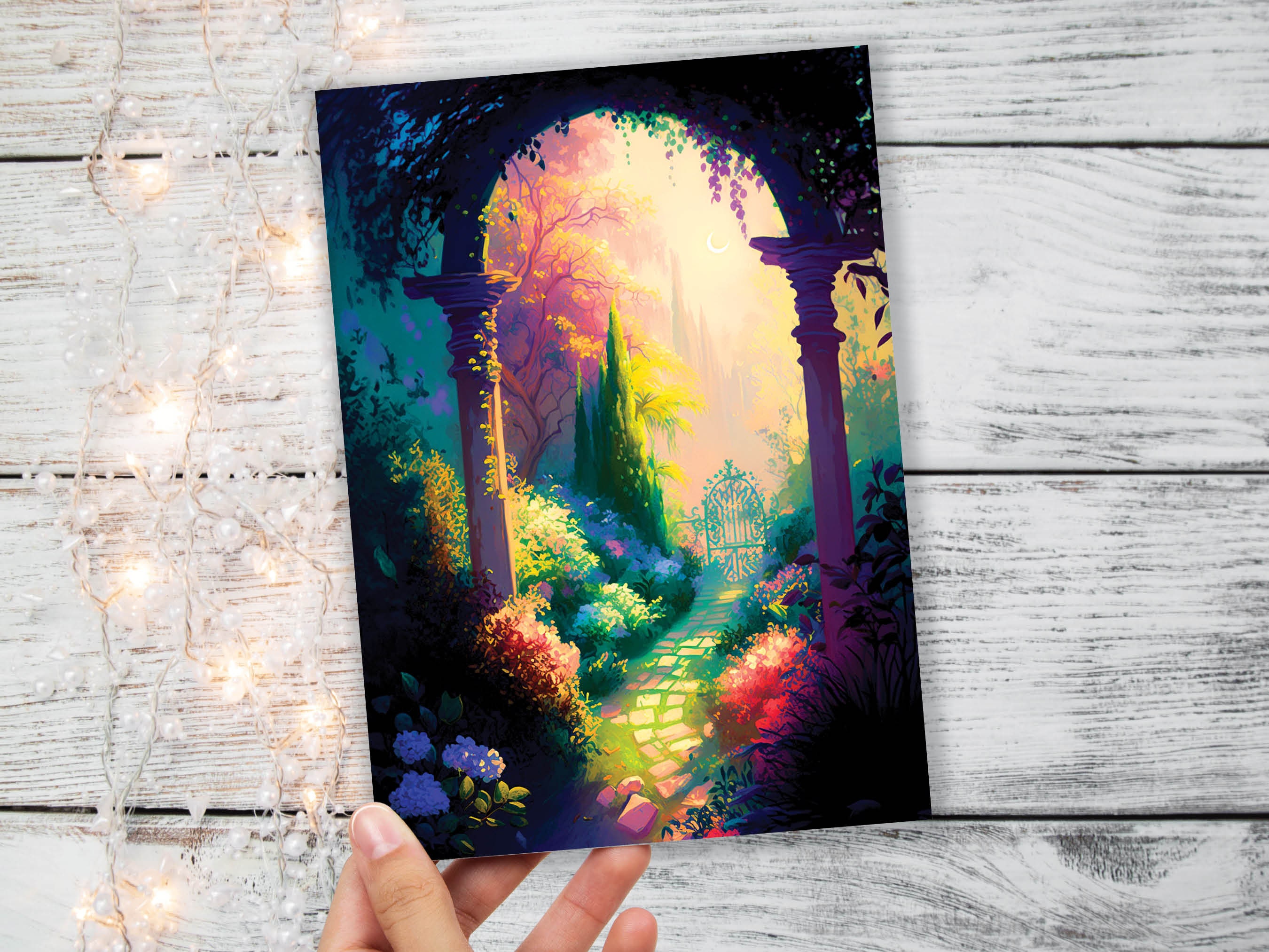 Safe Travels Card Mediterranean Garden Honeymoon Emigrating Wanderlust Retirement Moving Abroad New Life Adventures Gap Year Greeting Cards - View 5