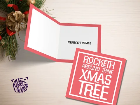 Medieval Christmas Card – Rocketh Around - View 5