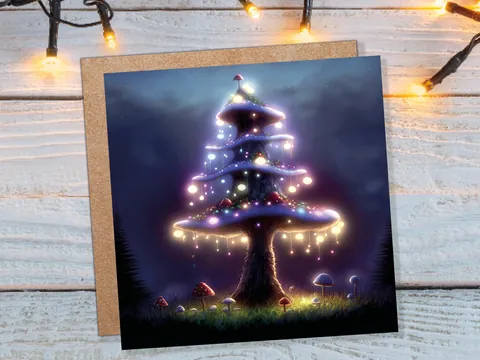 Magical Mushroom Tree House Card - View 9