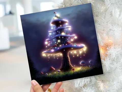 Magical Mushroom Tree House Card - View 2