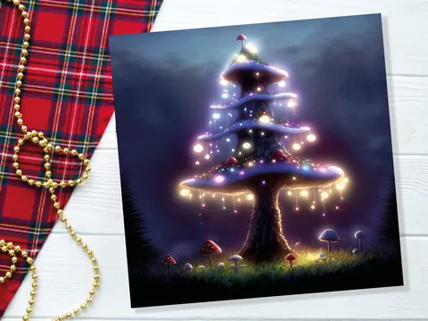 Magical Mushroom Tree House Card - View 5