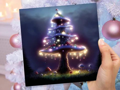 Magical Mushroom Tree House Card - View 4