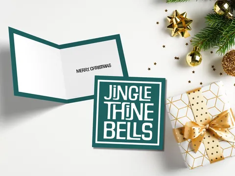 Jingle Thine Bells Medieval Xmas Card - View 2