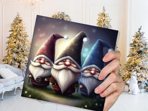 Glowing Gnomes Christmas Card - View 6