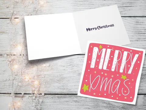 Merry Christmas Card – Red and Green - View 3