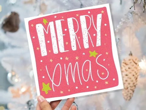 Merry Christmas Card – Red and Green