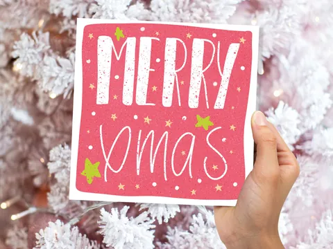 Merry Christmas Card – Red and Green - View 8