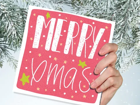 Merry Christmas Card – Red and Green - View 9