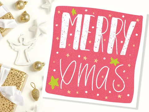 Merry Christmas Card – Red and Green - View 2