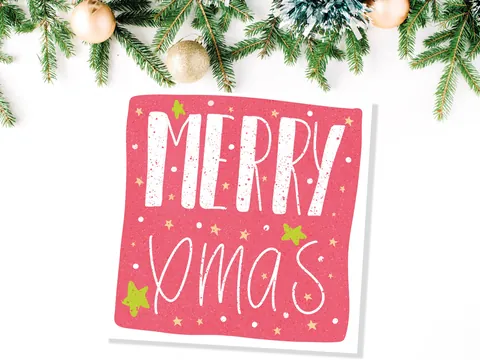 Merry Christmas Card – Red and Green - View 6