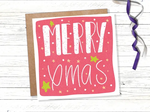 Merry Christmas Card – Red and Green - View 4