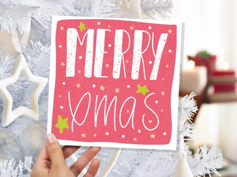 Merry Christmas Card – Red and Green - View 5