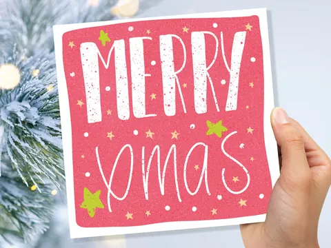 Merry Christmas Card – Red and Green - View 7