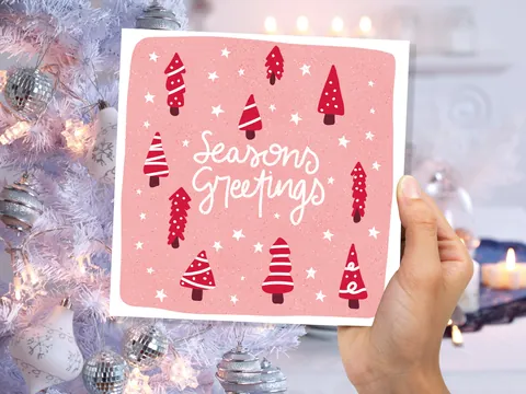Red Fir Trees Card – Merry Christmas - View 6