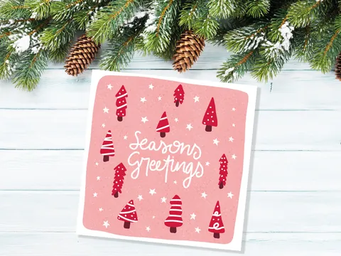 Red Fir Trees Card – Merry Christmas - View 7