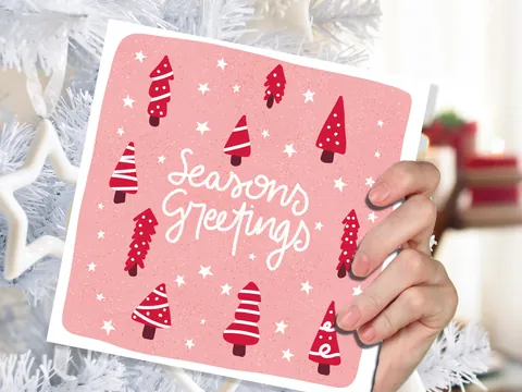 Red Fir Trees Card – Merry Christmas