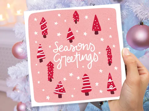 Red Fir Trees Card – Merry Christmas - View 8