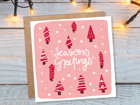Red Fir Trees Card – Merry Christmas - View 3