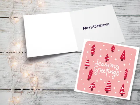 Red Fir Trees Card – Merry Christmas - View 2