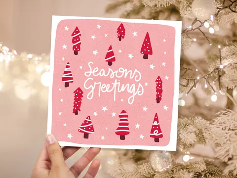 Red Fir Trees Card – Merry Christmas - View 4