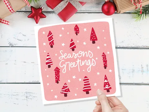 Red Fir Trees Card – Merry Christmas - View 9