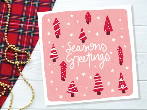 Red Fir Trees Card – Merry Christmas - View 5