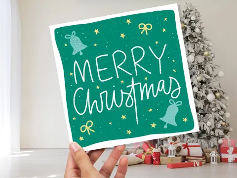 Merry Christmas Bells Card - View 2
