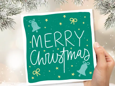 Merry Christmas Bells Card - View 4