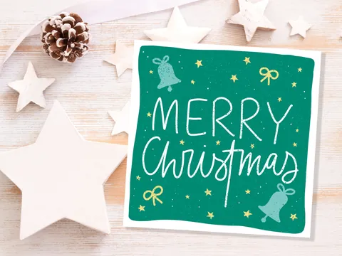 Merry Christmas Bells Card - View 3