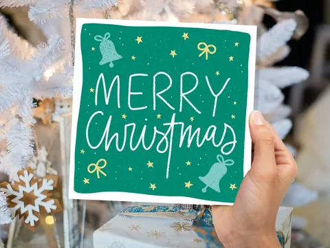 Merry Christmas Bells Card - View 7
