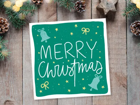 Merry Christmas Bells Card - View 6