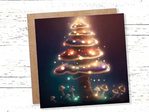 Colourful Fairy Mushroom House Card - View 9