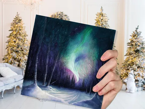 Northern Lights Thank You Card – Swirl - View 4