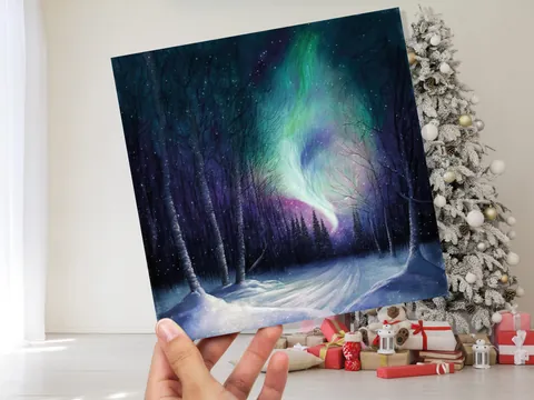 Northern Lights Thank You Card – Swirl - View 9