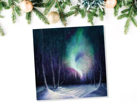 Northern Lights Thank You Card – Swirl - View 5