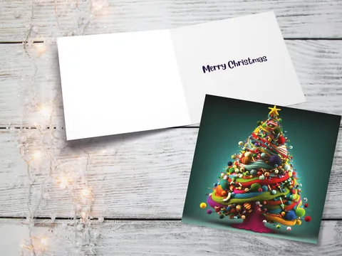 Crochet & Knitting Christmas Tree Card - View 10