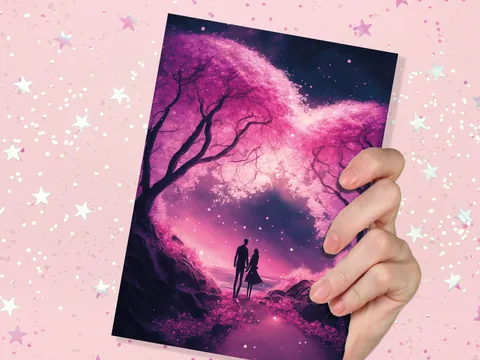 Romantic Walk Valentines Card - View 2