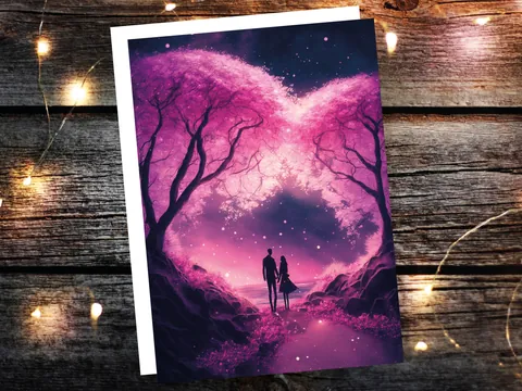 Romantic Walk Valentines Card - View 3