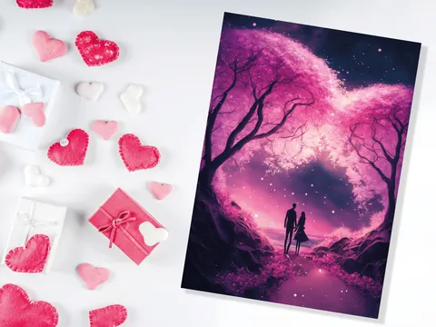 Romantic Walk Valentines Card - View 4