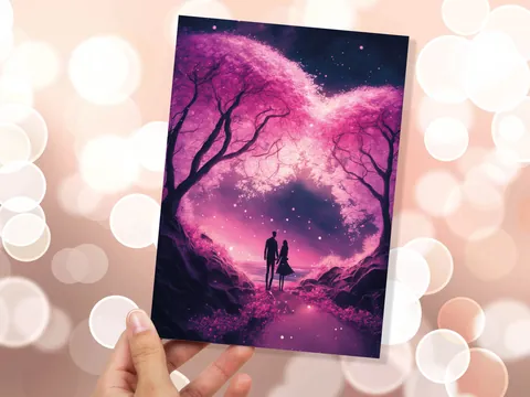 Romantic Walk Valentines Card