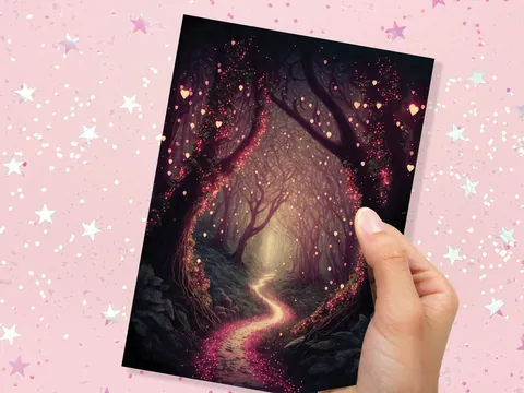 Whimsical Lights Garden Anniversary Card - View 9