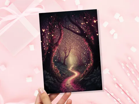 Whimsical Lights Garden Anniversary Card - View 5